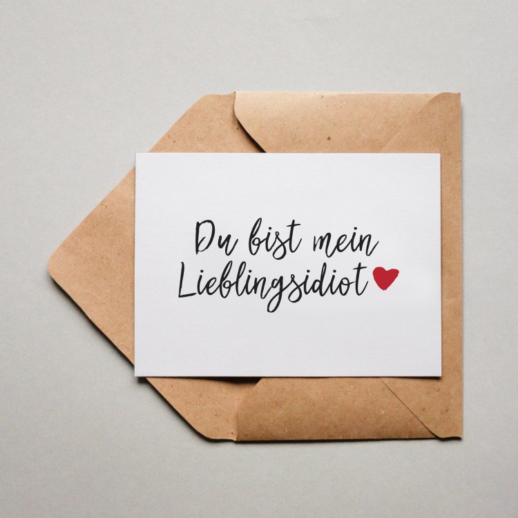 Postkarte Du Bist Mein Lieblingsidiot Oh Ist Das Schon