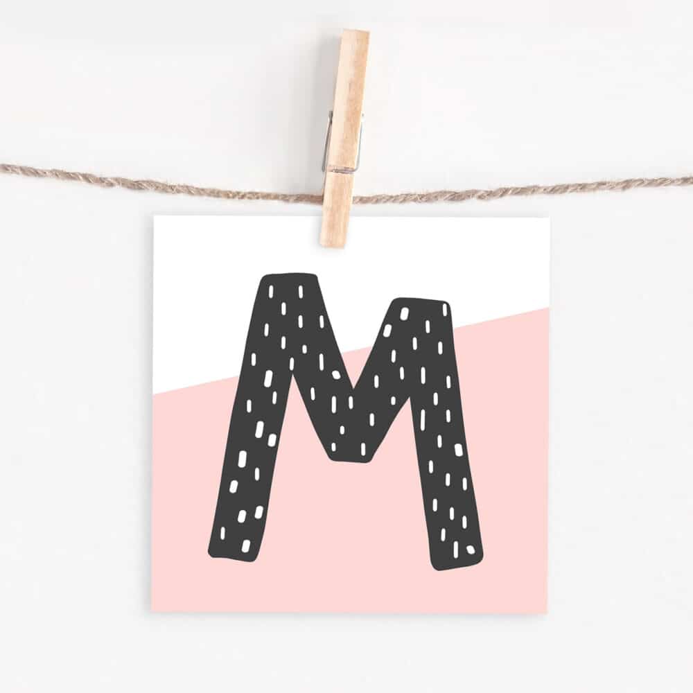 Lettercard "M"