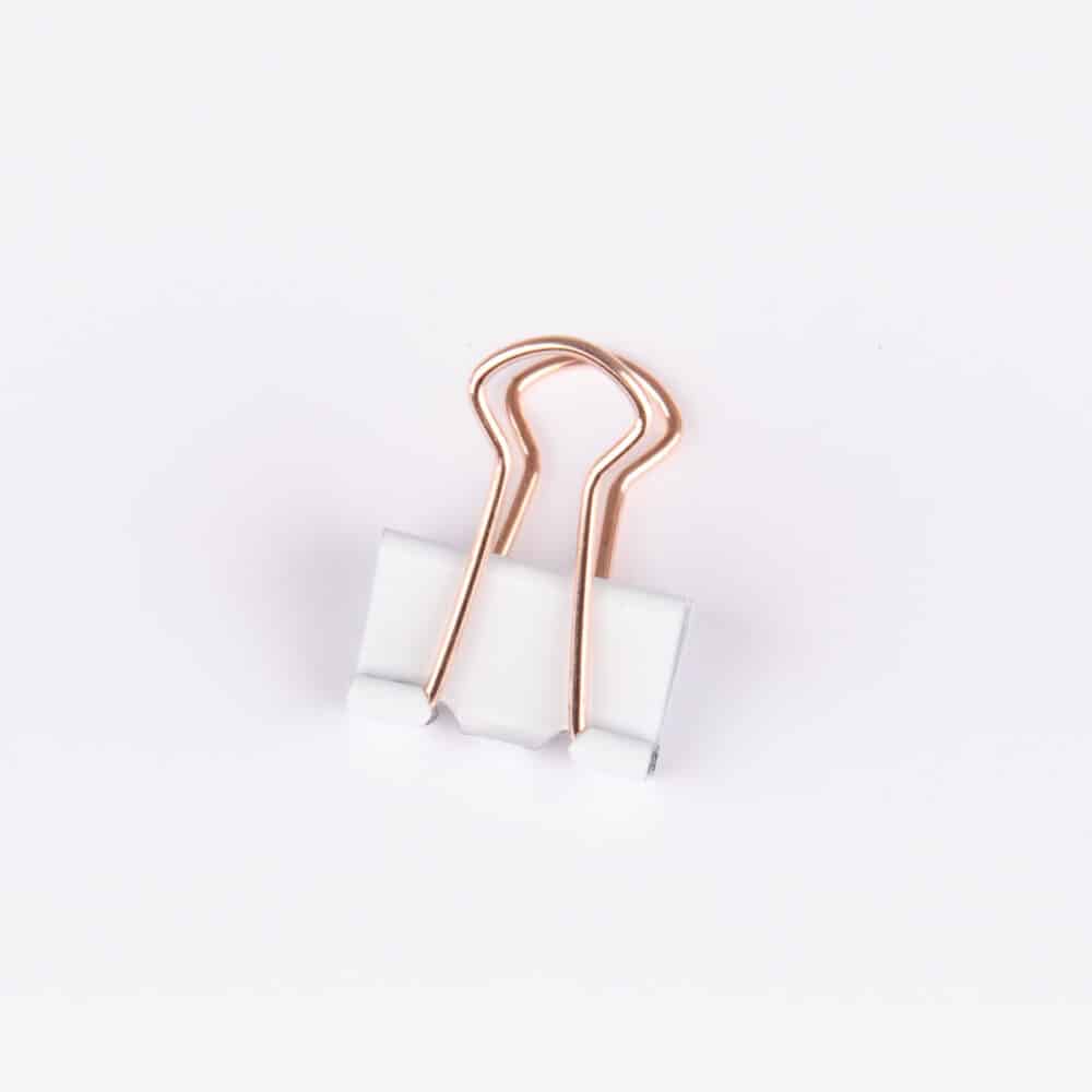 Foldback-Klammer 19mm weiß / roségold