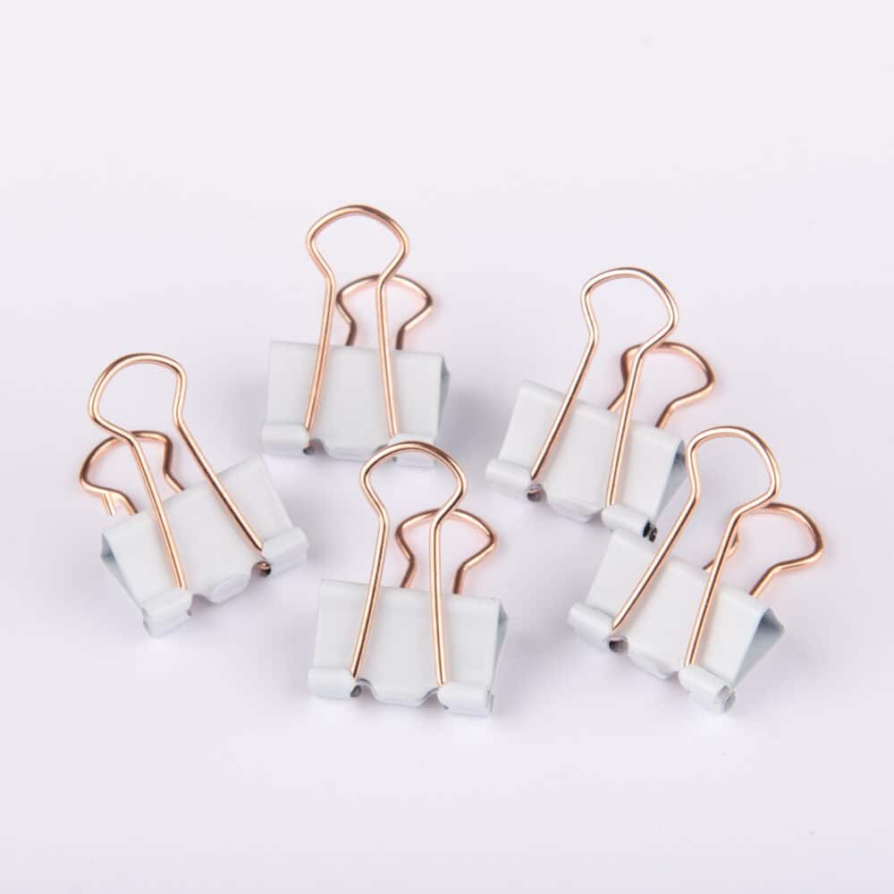 Foldback-Klammer 19mm weiß / roségold