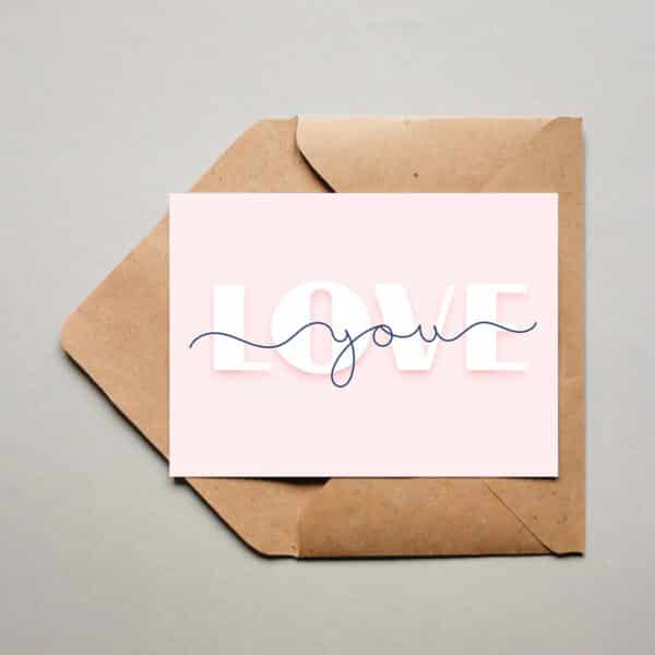 Postkarte - love you
