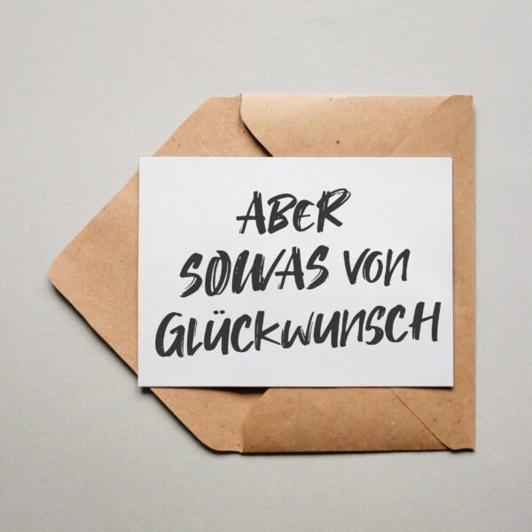 Aber sowas von Glückwunsch