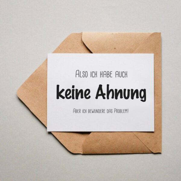 Keine Ahnung