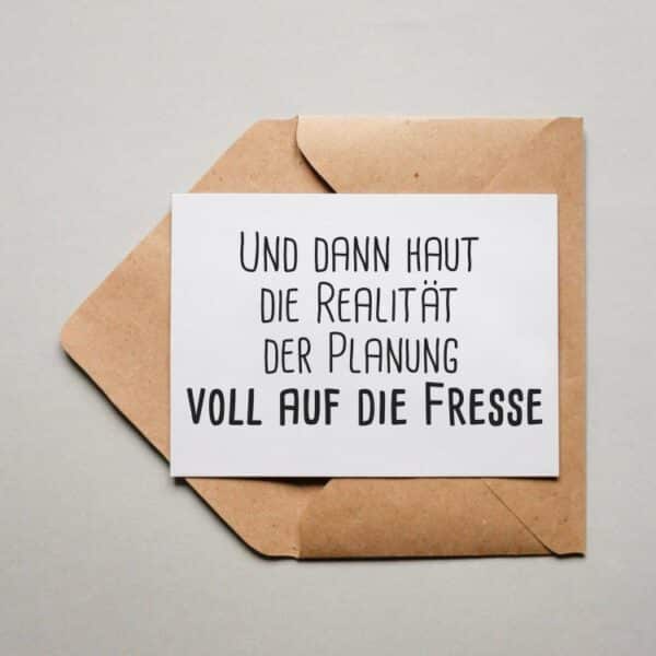 Voll auf die Fresse